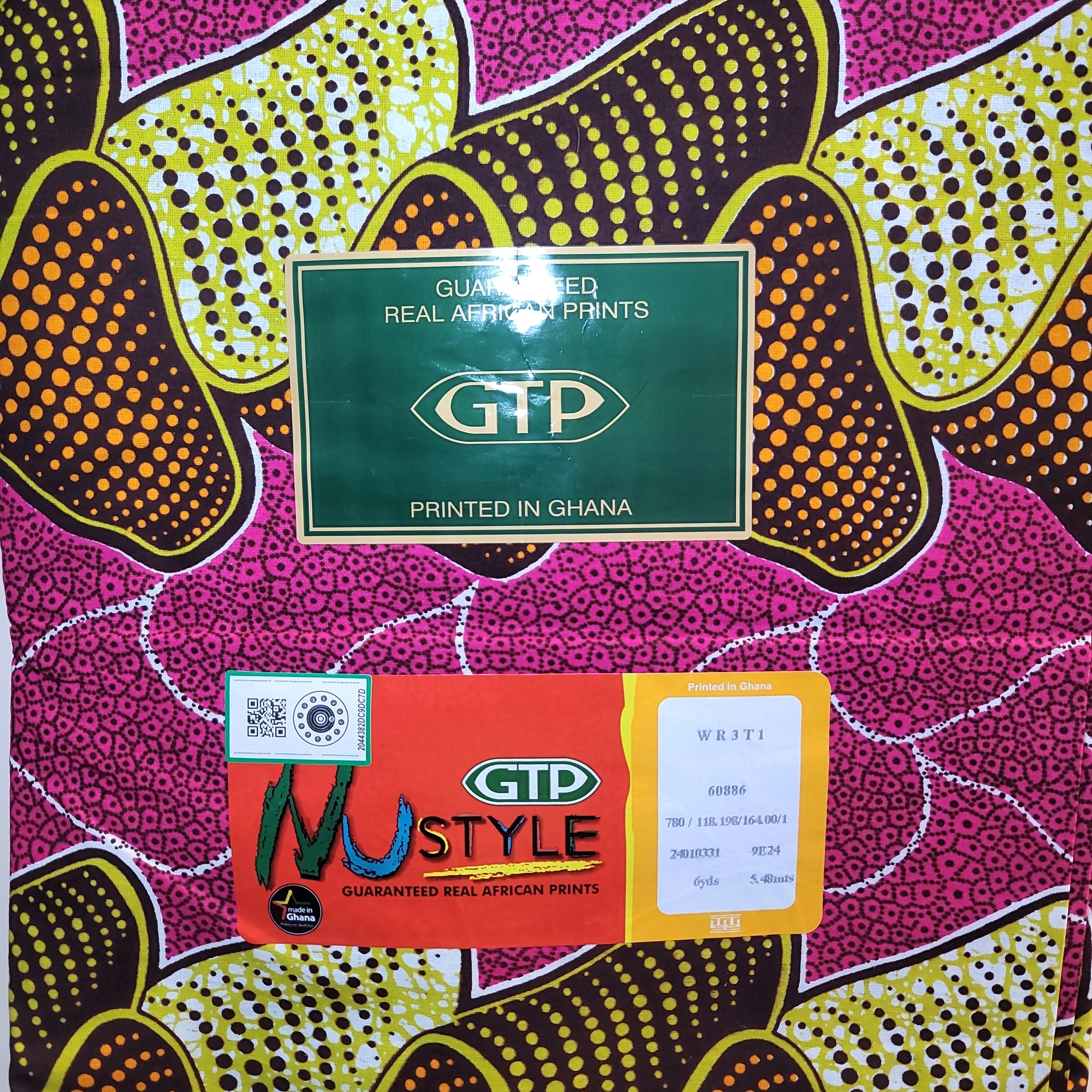 GTP Nustyle Ghana Real Wax Print/African hotsell Print Fabric 100% Cotton 6 Yards