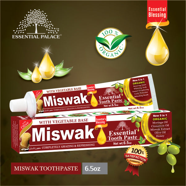 Essential miswak toothpaste 6.05oz Organic Flouride free.